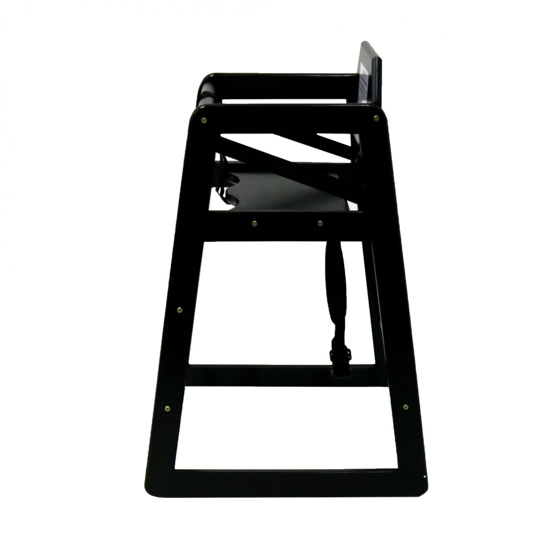 (KK190) Kids Wooden High Chair - Black Wooden high chairs are great for both home and c... - Image 2 of 2