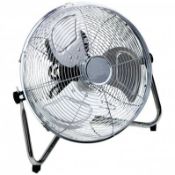 (KK129) 14" Inch Chrome 3 Speed Floor Standing Gym Fan Hydroponic Stay cool this year with t...