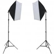 (KK152) 150W Studio Continuous Softbox Lighting Kit w/ Adjustable Stand The lighting kit i...