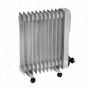 (KK212) 2500W 11 Fin Portable Oil Filled Radiator Electric Heater The 2500W Oil Filled Radia...