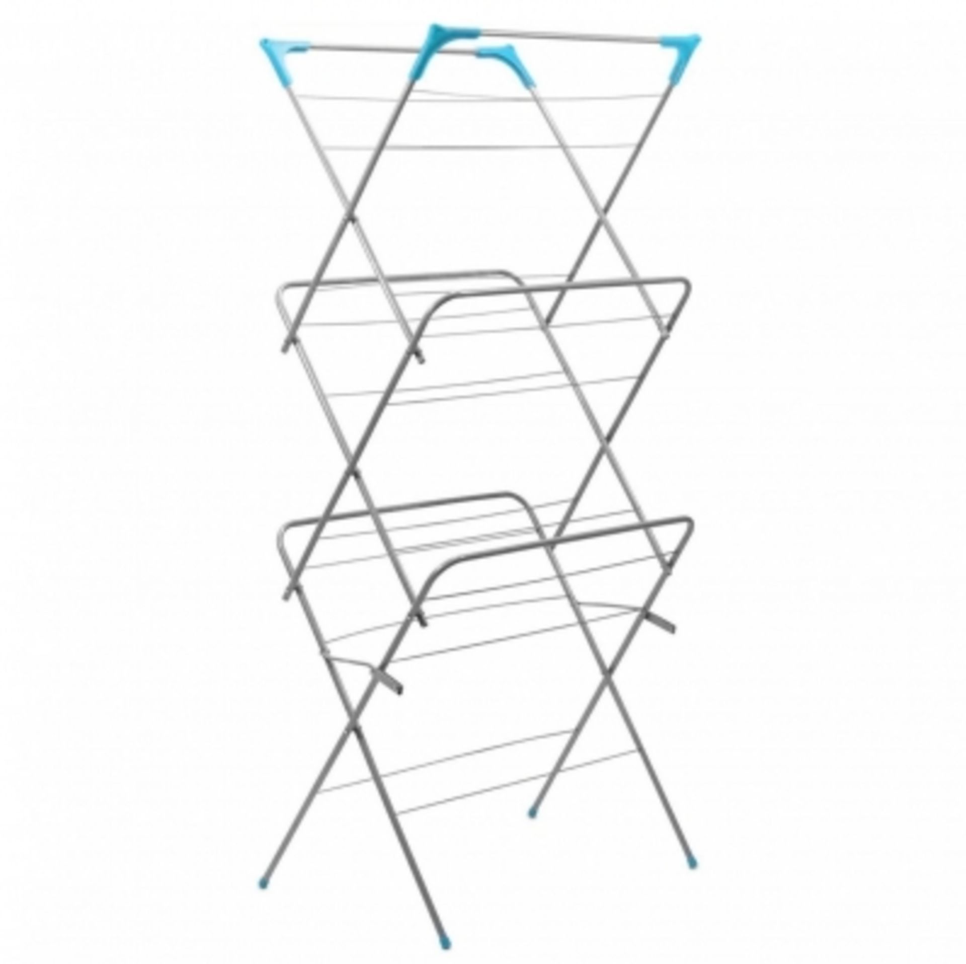 (KK13) 3 Tier Indoor Folding Clothes Airer Laundry Hanger Dryer Rack The clothes airer unfol...