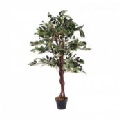 (KK54) Artificial Ficus Tree Plant 120cm Indoor Outdoor Decoration Add some style to your ...