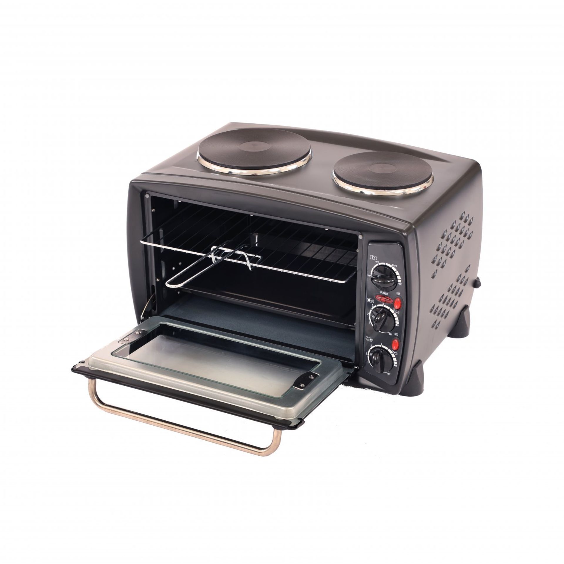 (KK16) Mini Oven c/w Hot Plates And Grill The 26 litre mini oven & grill with double hob is ... - Image 2 of 2