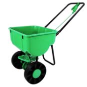 (QW12) Heavy Duty Rock Salt Grit Grass Seed Spreader 35KG Capacity Heavy Duty 35kg Capacity H...