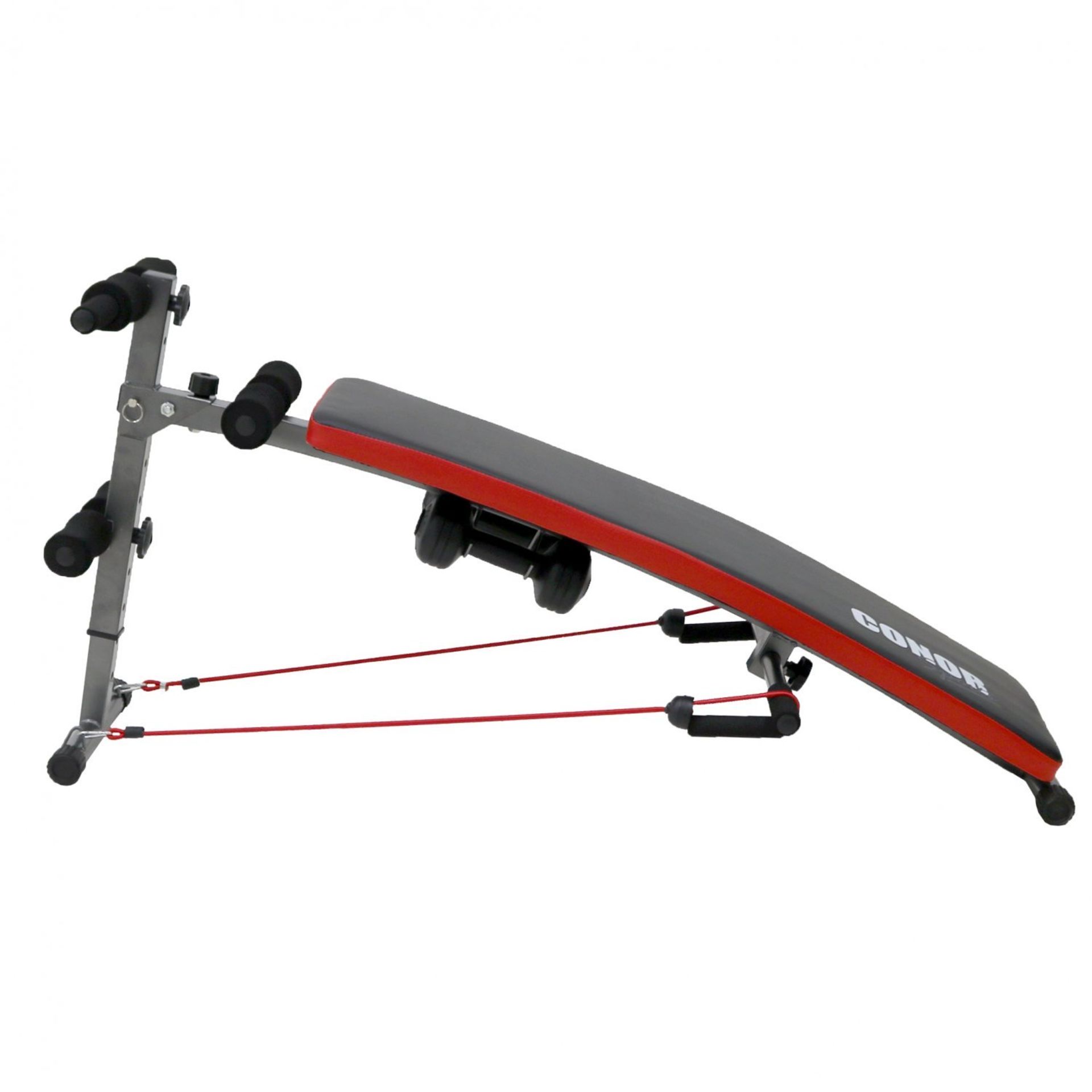 (RU39) Sports Heavy Duty Sit-Up Bench WIth Power Ropes And Dumbbells The Sports sit up ... - Image 2 of 2