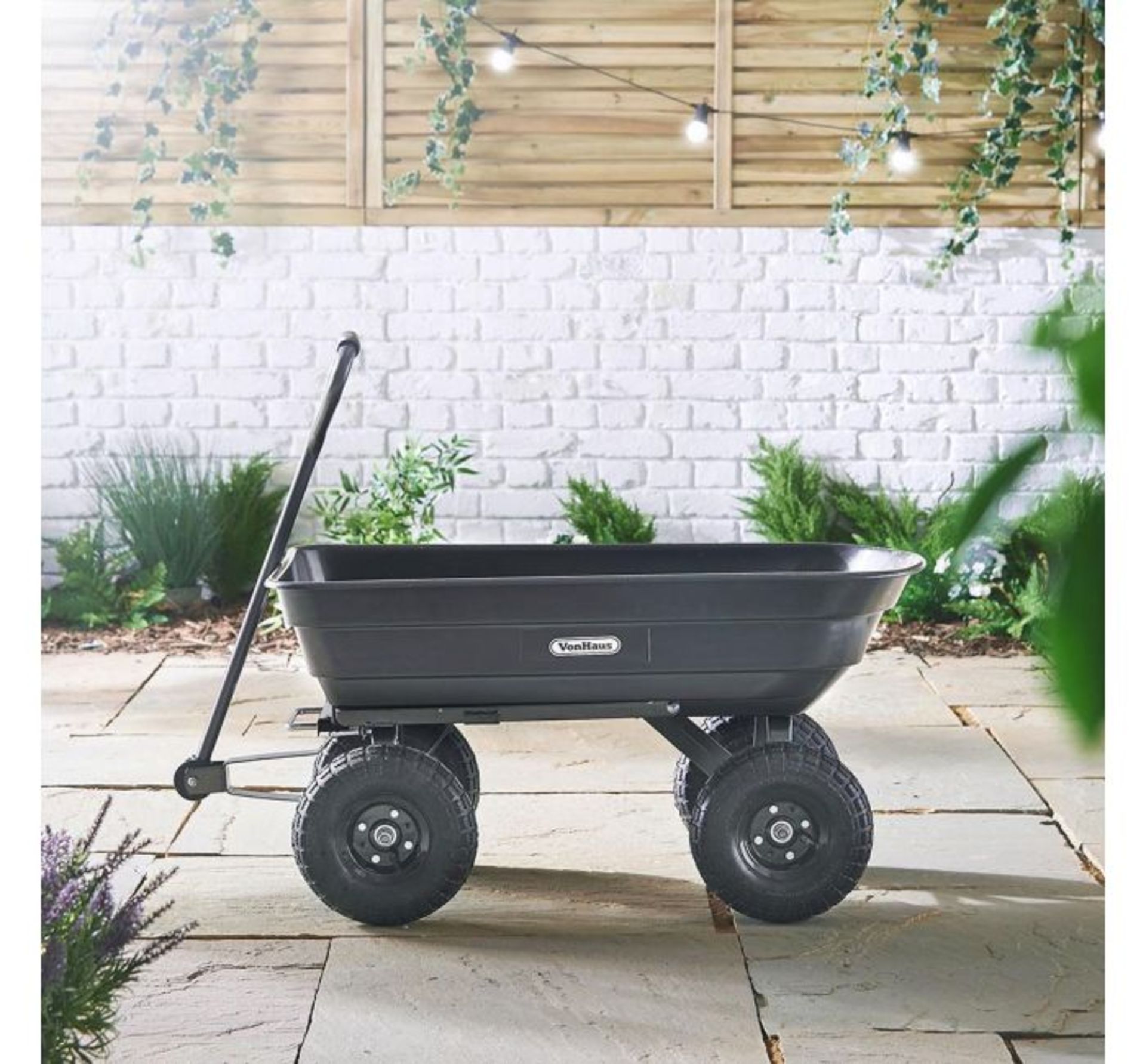 (PP70) 75ltr Garden Dump Trolley Cart Ideal for transporting and unloading plants, soil, stone... - Bild 3 aus 3