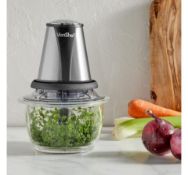 (OM70) Mini Food Chopper 400W 2 speed settings allow you to mix, blend, mince, chop and purée ...