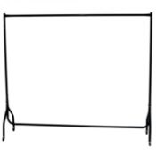 (QW10) 6ft Garment Clothes Rail Super Heavy Duty All Metal Black 6ft Wide, 5ft High - Measures...