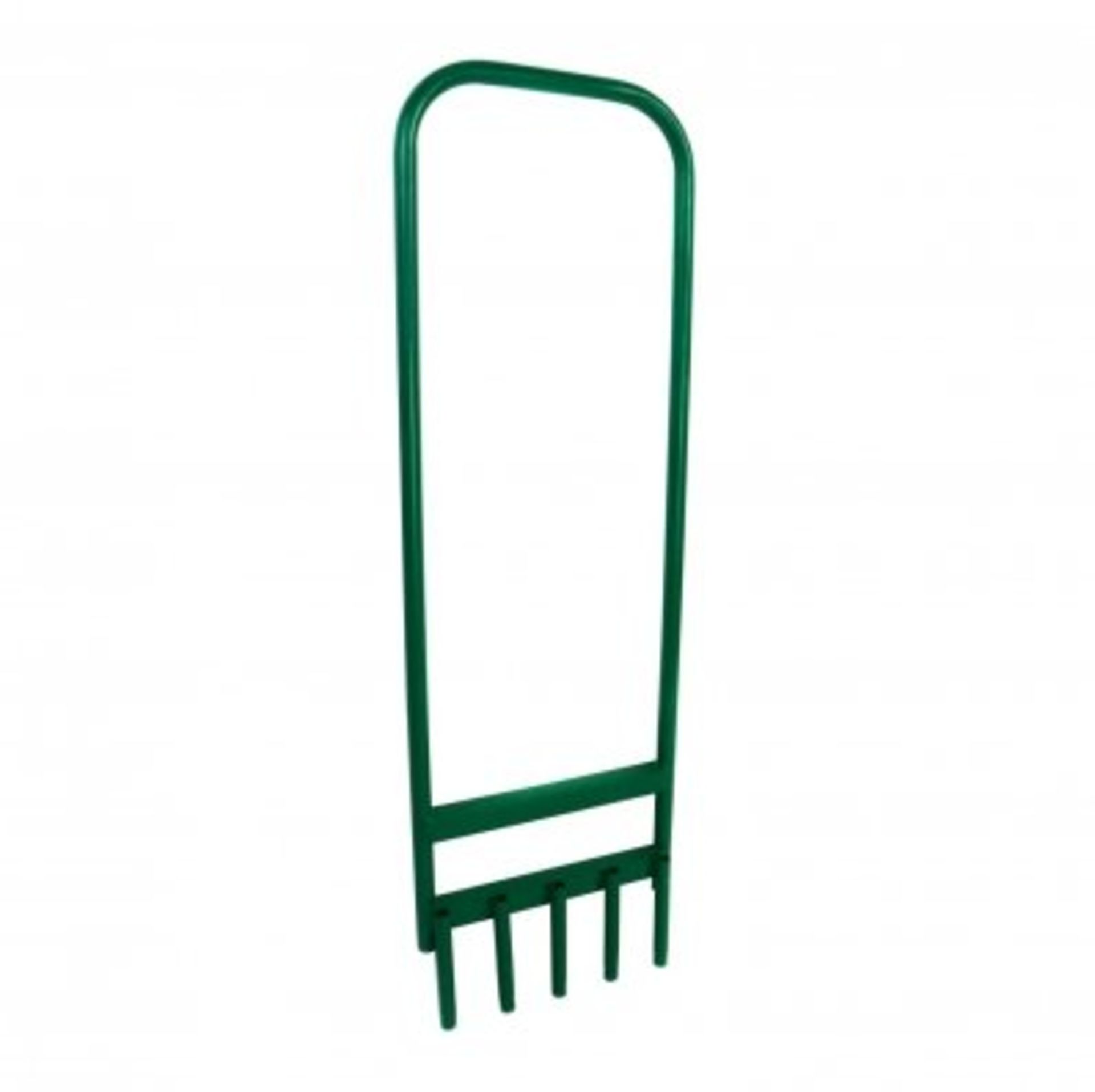 (KK45) Hollow Tine 5 Spike Hand Lawn Grass Soil Aerator Outdoor Garden The lawn aerator he...