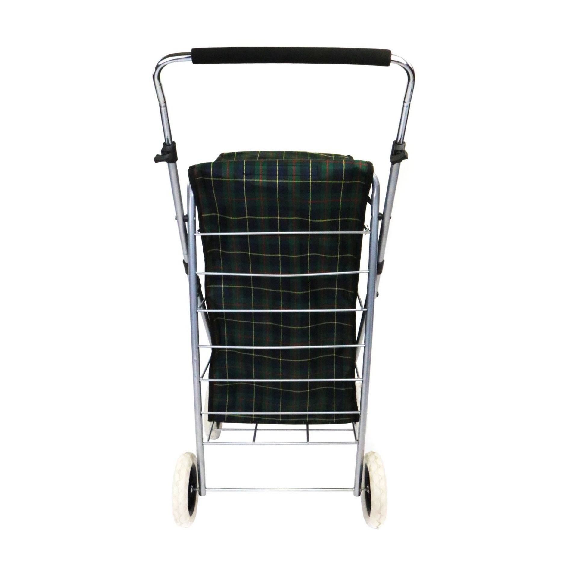 (KK90) 4 Wheel Folding Shopping Trolley Bag Cart Market Laundry This folding trolley is pe... - Image 2 of 2