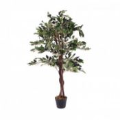 (KK99) Artificial Ficus Tree Plant 120cm Indoor Outdoor Decoration Add some style to your ...