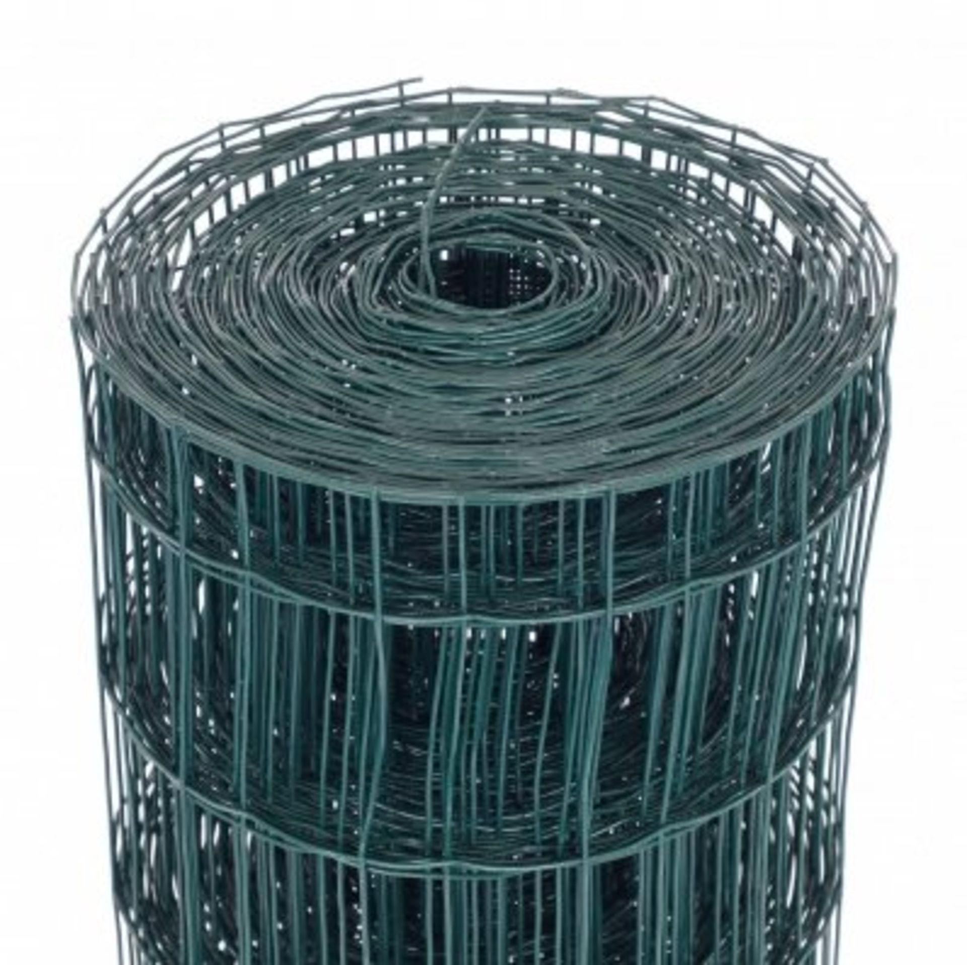 (KK209) 1.2m x 25m Green PVC Coated Galvanised Steel Wire Mesh Stock Fencing The wire mesh... - Image 2 of 2