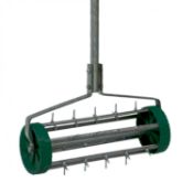 (EE516) Heavy Duty Garden Lawn Aerator - c/w Spikes Easy-rolling lawn aerator lets air, water ...