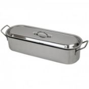 (KK71) 7.5L 46cm Stainless Steel Fish Poacher Steamer Poaching Pan The fish poacher is on of...