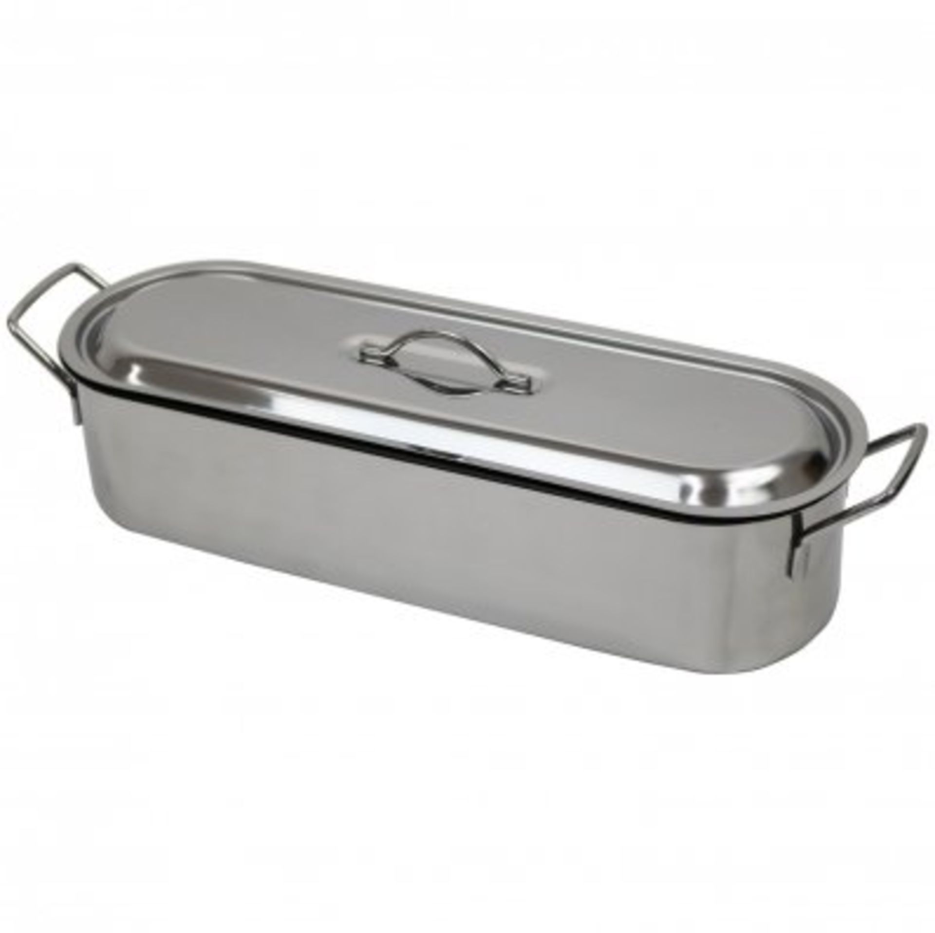 (KK71) 7.5L 46cm Stainless Steel Fish Poacher Steamer Poaching Pan The fish poacher is on of...