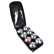 (QW3) 8pc French Boules Petanque Balls Garden Game Set with Carry Case (Includes 8 Steel Boule...