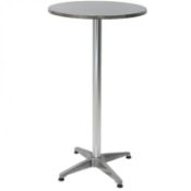 (QW17) 1.1m Aluminium Bistro Table Bar Pub Cafe Party Adjustable Height Adjustable Height: 70 ...