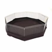 (QW24) 8 Panel Indoor Outdoor Small Animal Play Pen Run with Floor Mat Suitable for Indoor and...