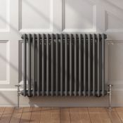 BRAND NEW BOXED 600x828mm Anthracite Double Panel Horizontal Colosseum Traditional Radiator. ...