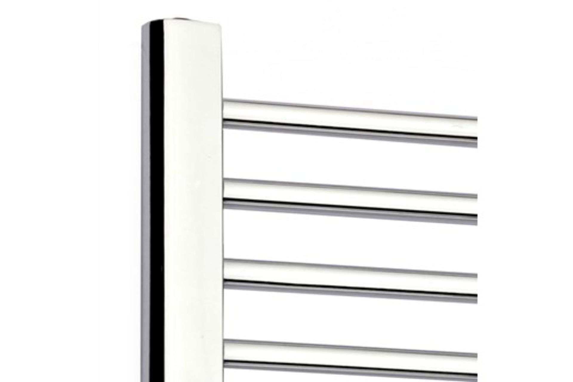 BRAND NEW BOXED 1600x500mm - 20mm Tubes - Chrome Heated Straight Rail Ladder Towel Radiator. Ma... - Image 3 of 3