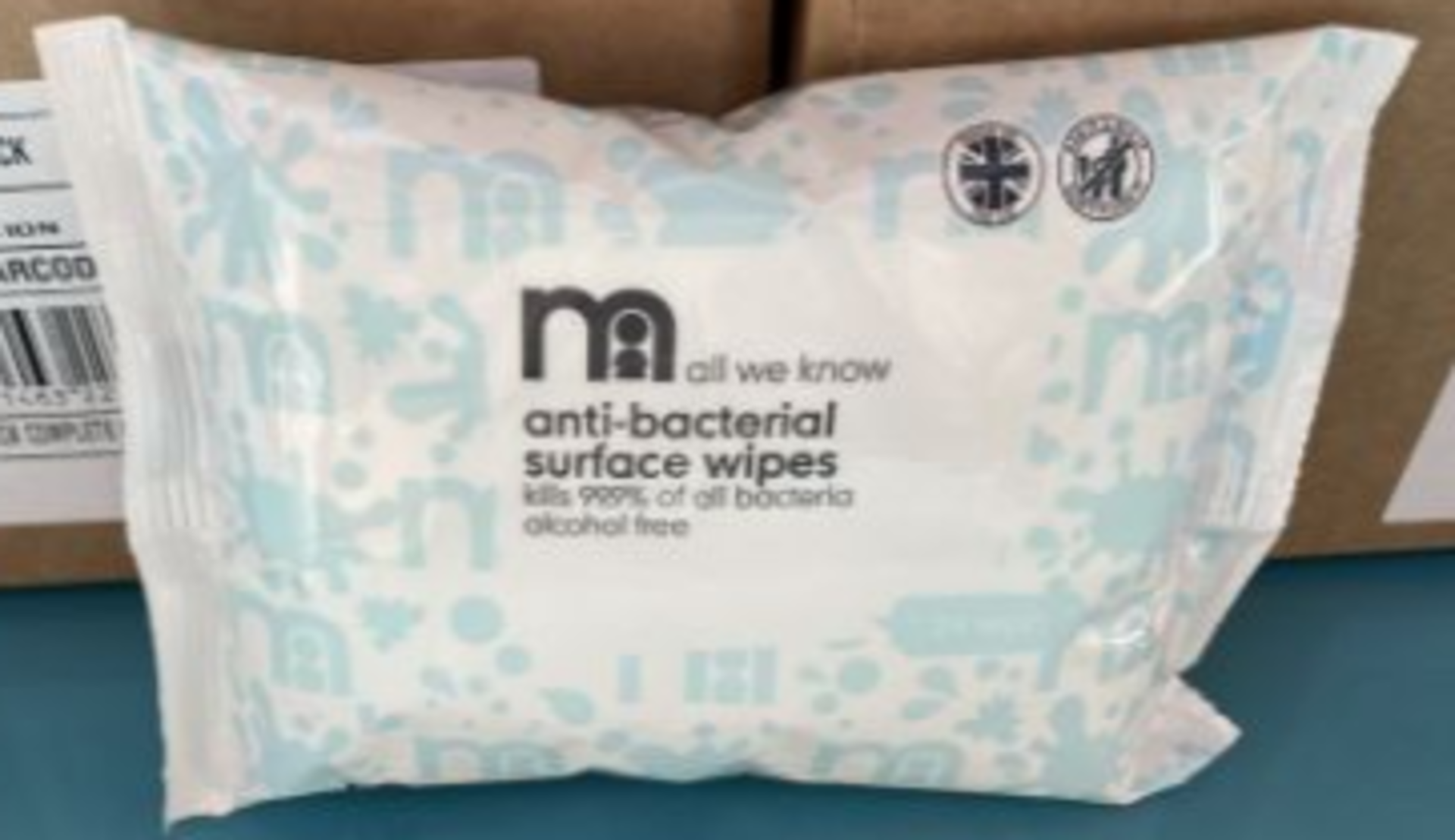 1,000 Packs (24 wipes) Mothercare Antibacterial Wipes