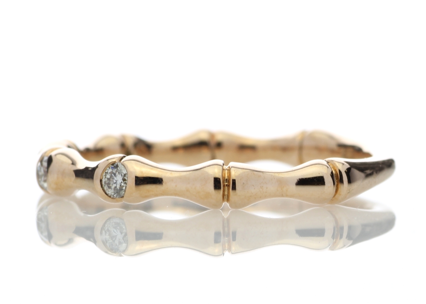 9ct Rose Gold Diamond Ring 0.12 Carats - Image 3 of 5