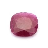 Loose Cushion Shape Ruby 20.62 Carats