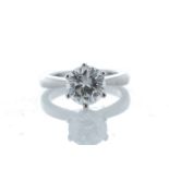 18ct White Gold Prong Set Diamond Ring 2.35 Carats