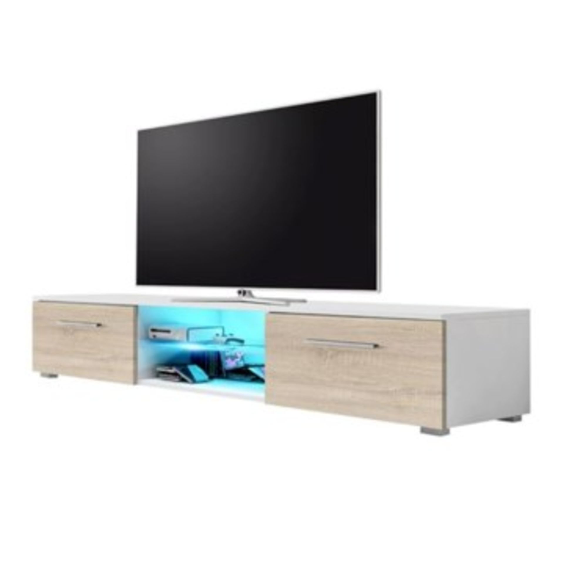 1 X Sonoma Oak Tv Stand White Rrp £199