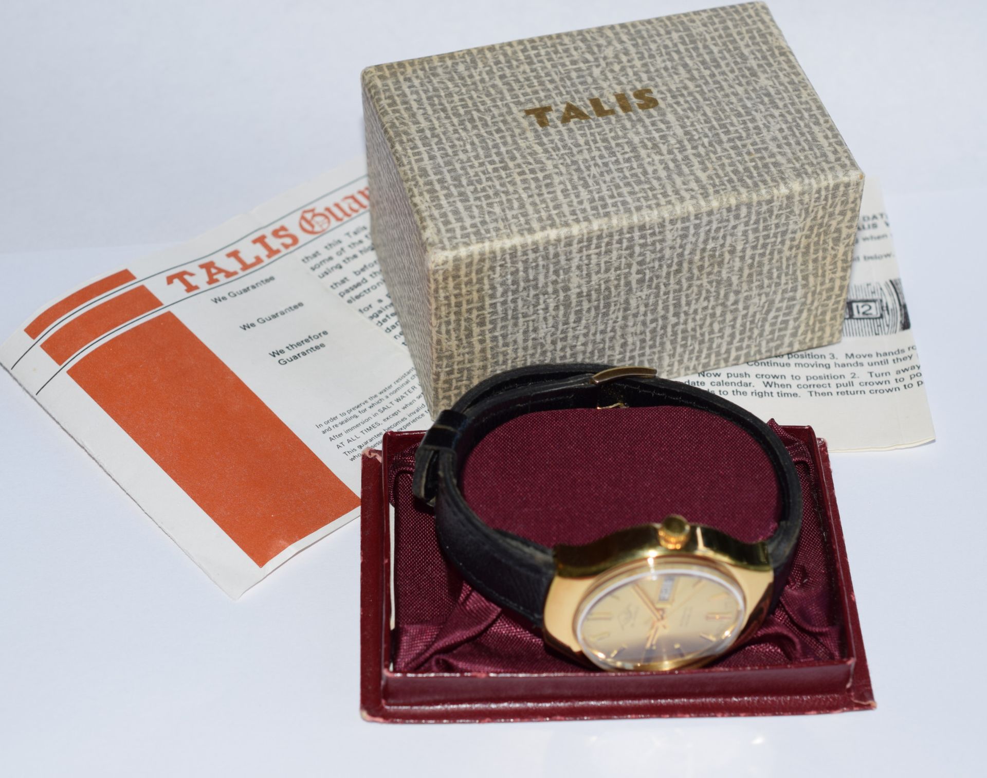 Vintage Talis 25 Jewels Automatic Papers And Box - Image 6 of 6