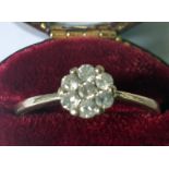 Lovely 9Ct White Gold Diamond Ring.