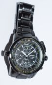 Seiko 7T62 OHMO Flightmaster Pilot Chronograph Alarm