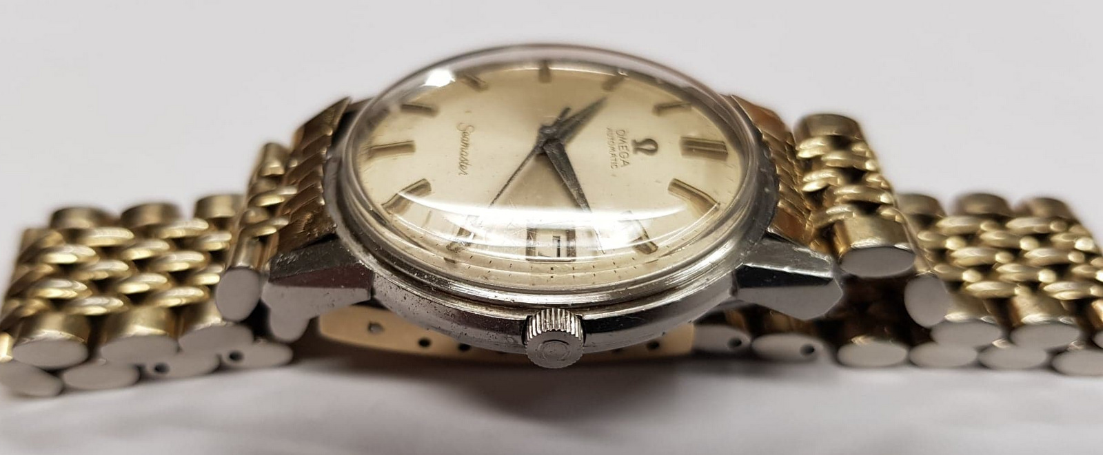 Stainless Steel Omega Seamaster Automatic On Beads Of Rice Bracelet - Image 4 of 4