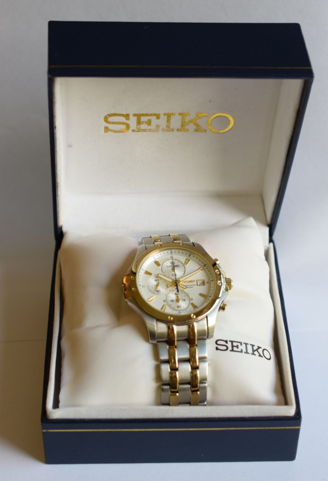 Seiko 7T92 Bi Metal Chronograph - Image 3 of 7