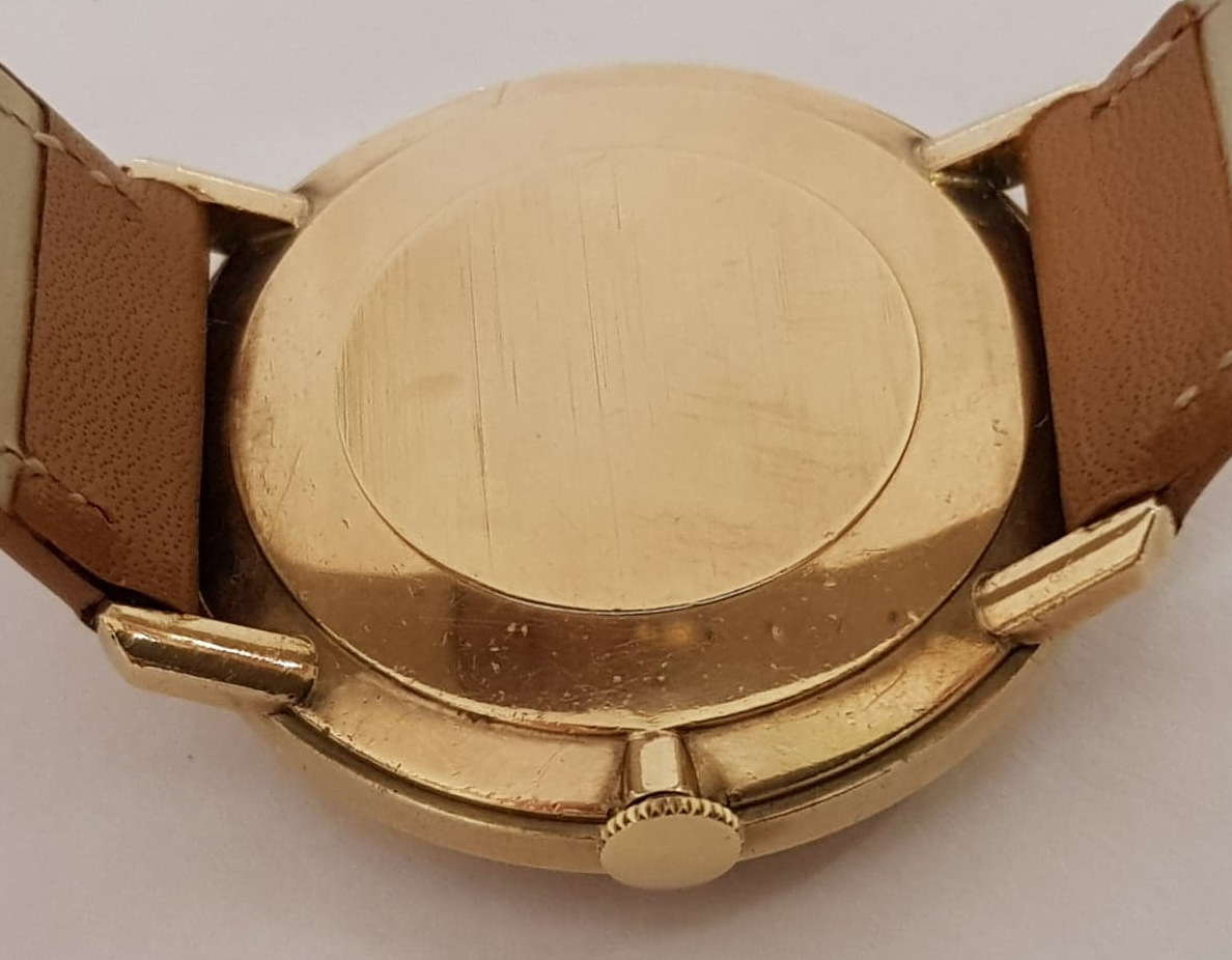 9ct Gold Omega De Ville On New Leather Strap - Image 3 of 4