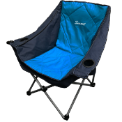 1 X Foam Padded Bucket Camping Chair With Drink Holders In Carry Bag (Zzctbc)