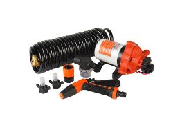 3 X 4 Gpm X 12V X 55Psi Coiled Hose Washdown Pump Kit (Bpwdk42B)