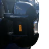 4 X Black Long Arm Mirror Protectors With Reflectors (Zzielampb)
