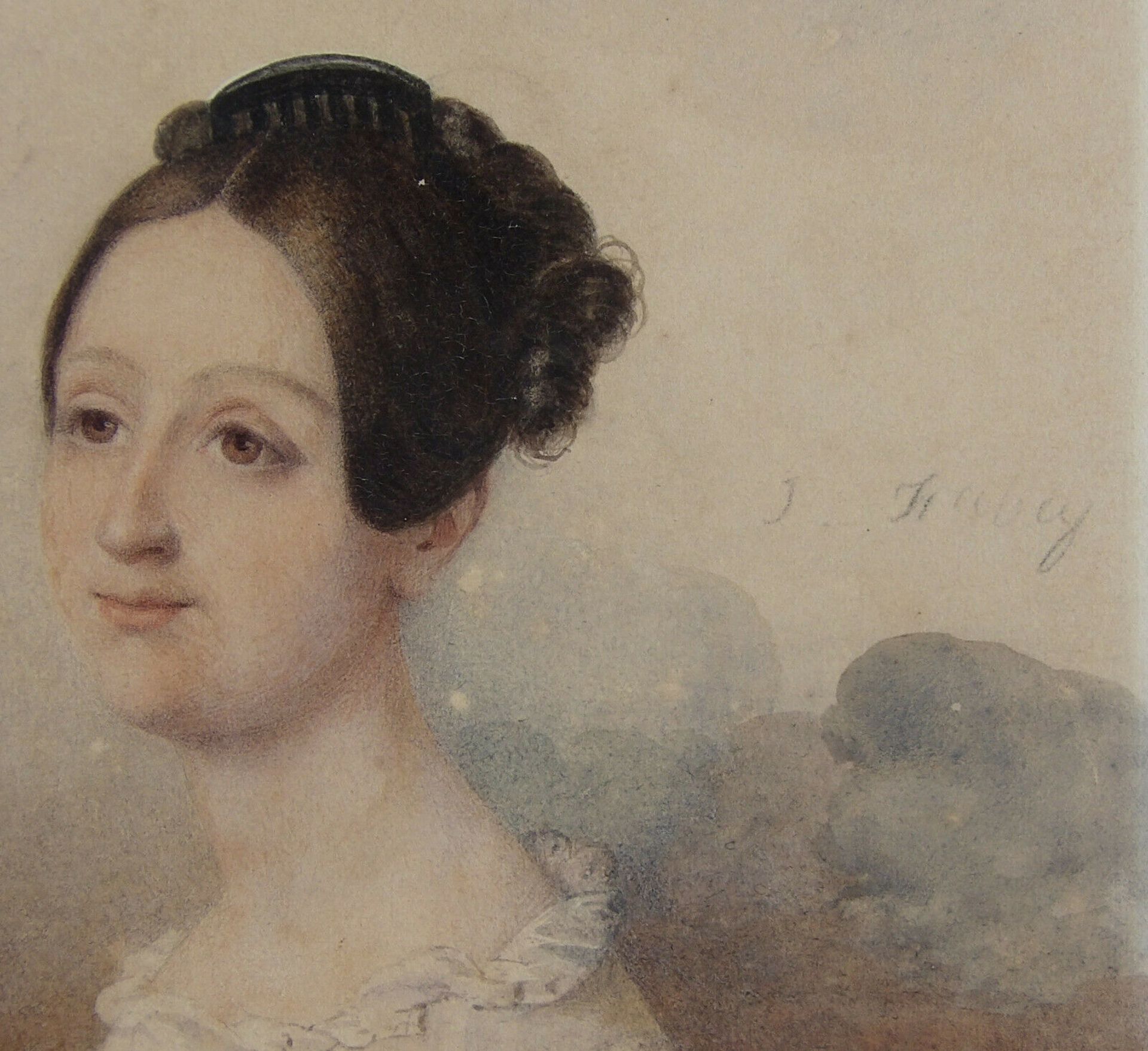 Jean-Baptiste Isabey (1767-1855) - Watercolour - Young Regency Female - Image 3 of 7