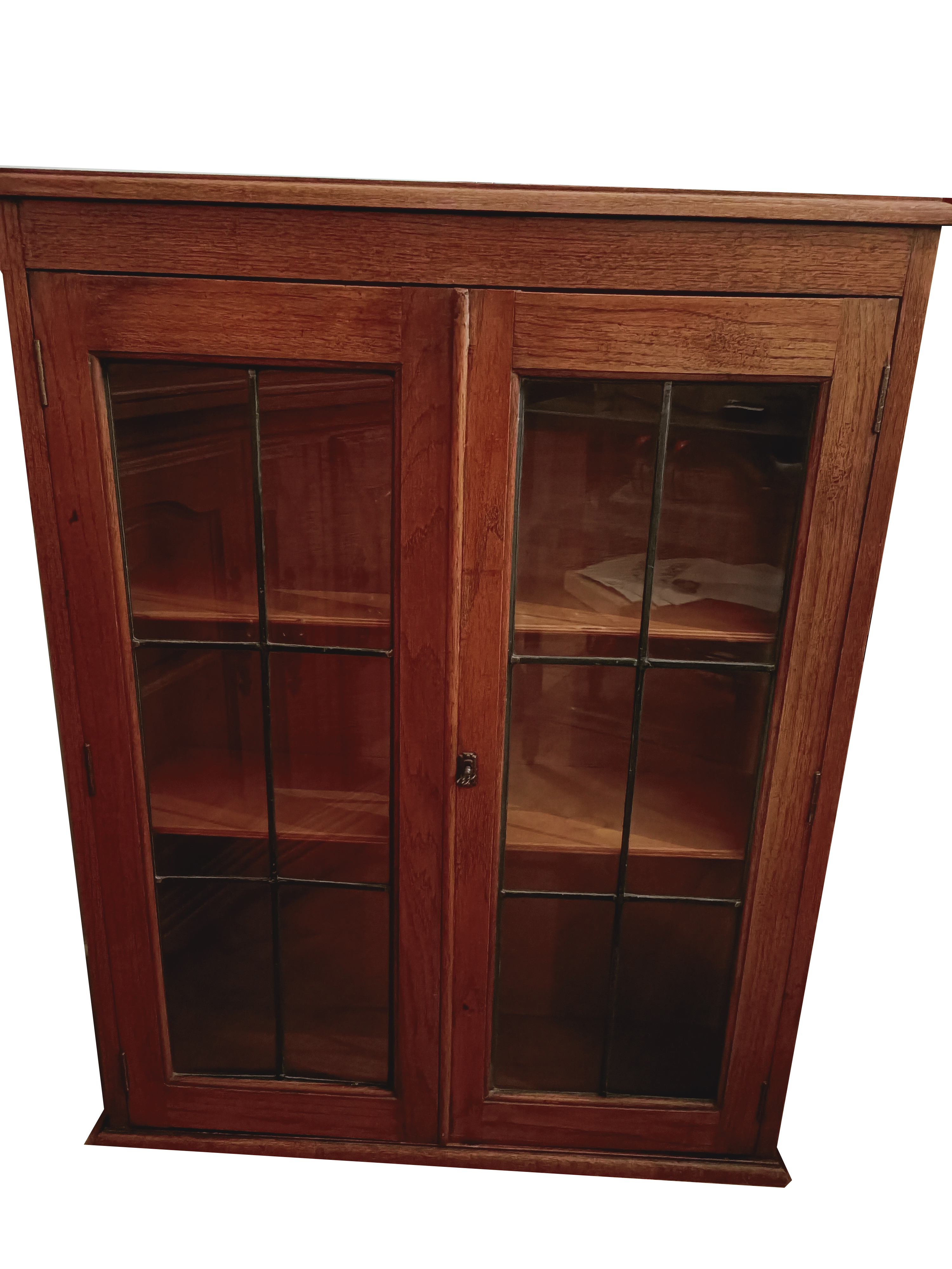 Leaded Glass Oak Book Case