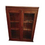 Leaded Glass Oak Book Case