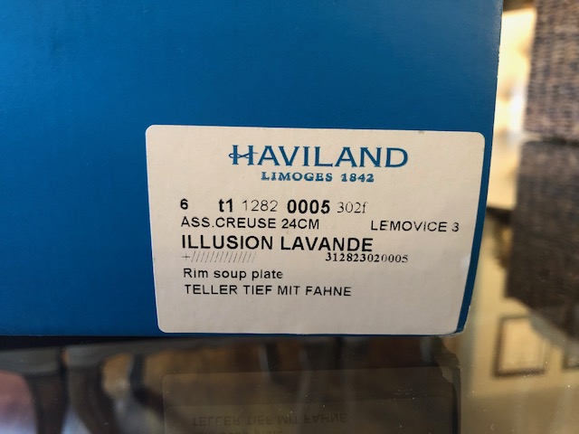 Havilland Dinner Service 'Haviland Limoges Illusion Lavender' - Image 7 of 26