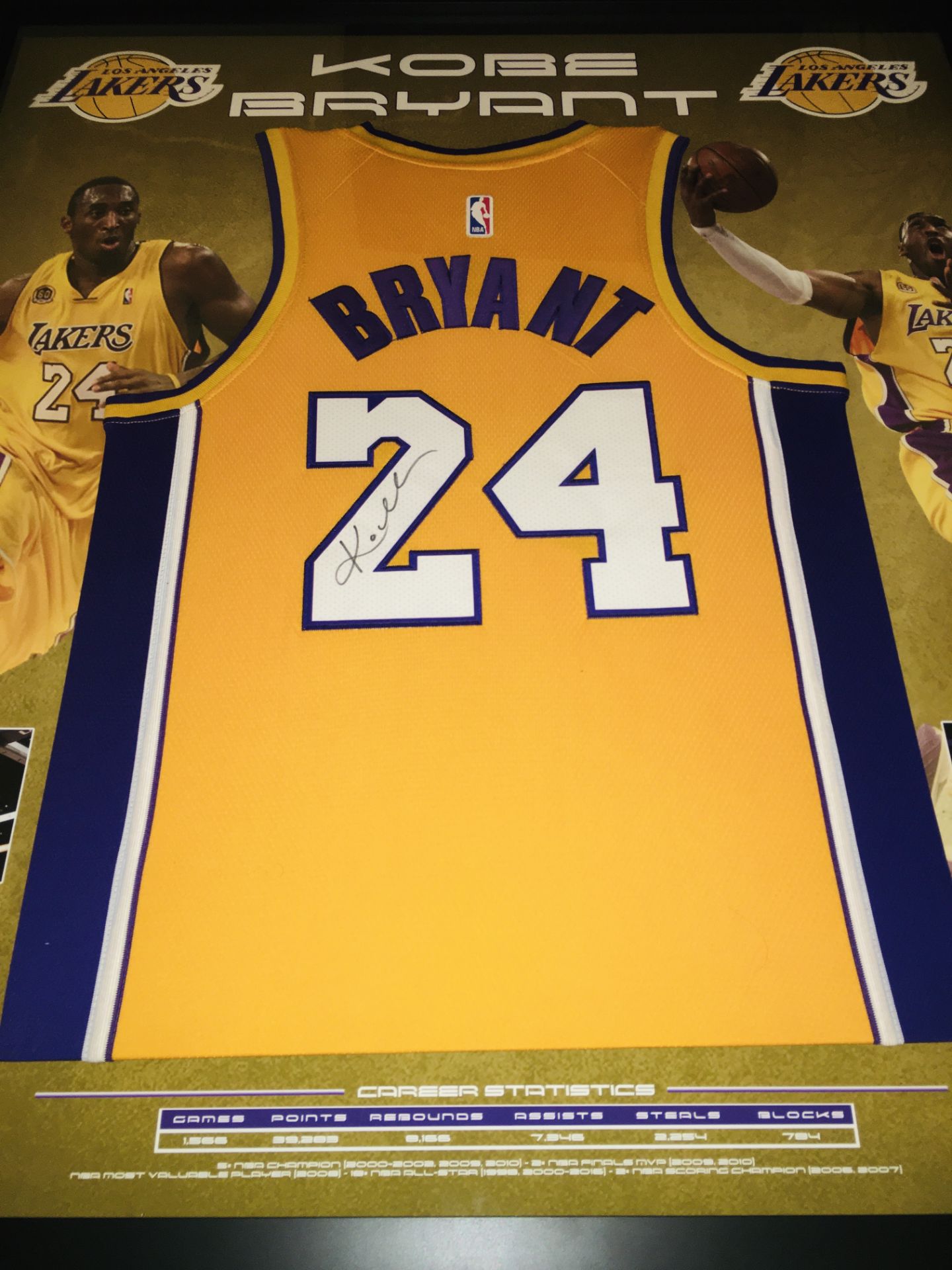 Kobe Bryant Hand Signed & Framed Los Angeles Lakers Jersey with Panini COA - Image 3 of 14