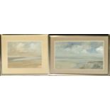 Hugh McIntyre Solway Firth Signed Pair Acrylic Paintings