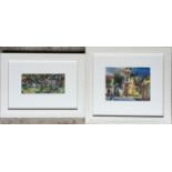 Hamish Laurie Signed Oil Pastel Pair