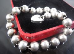 Silver ball chain bracelet