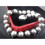 Silver ball chain bracelet