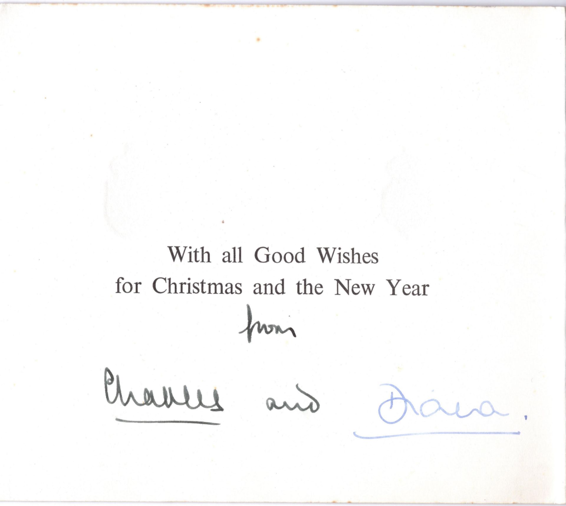 Rare Princess Diana & Prince Charles 1982 Christmas Card - Image 3 of 5