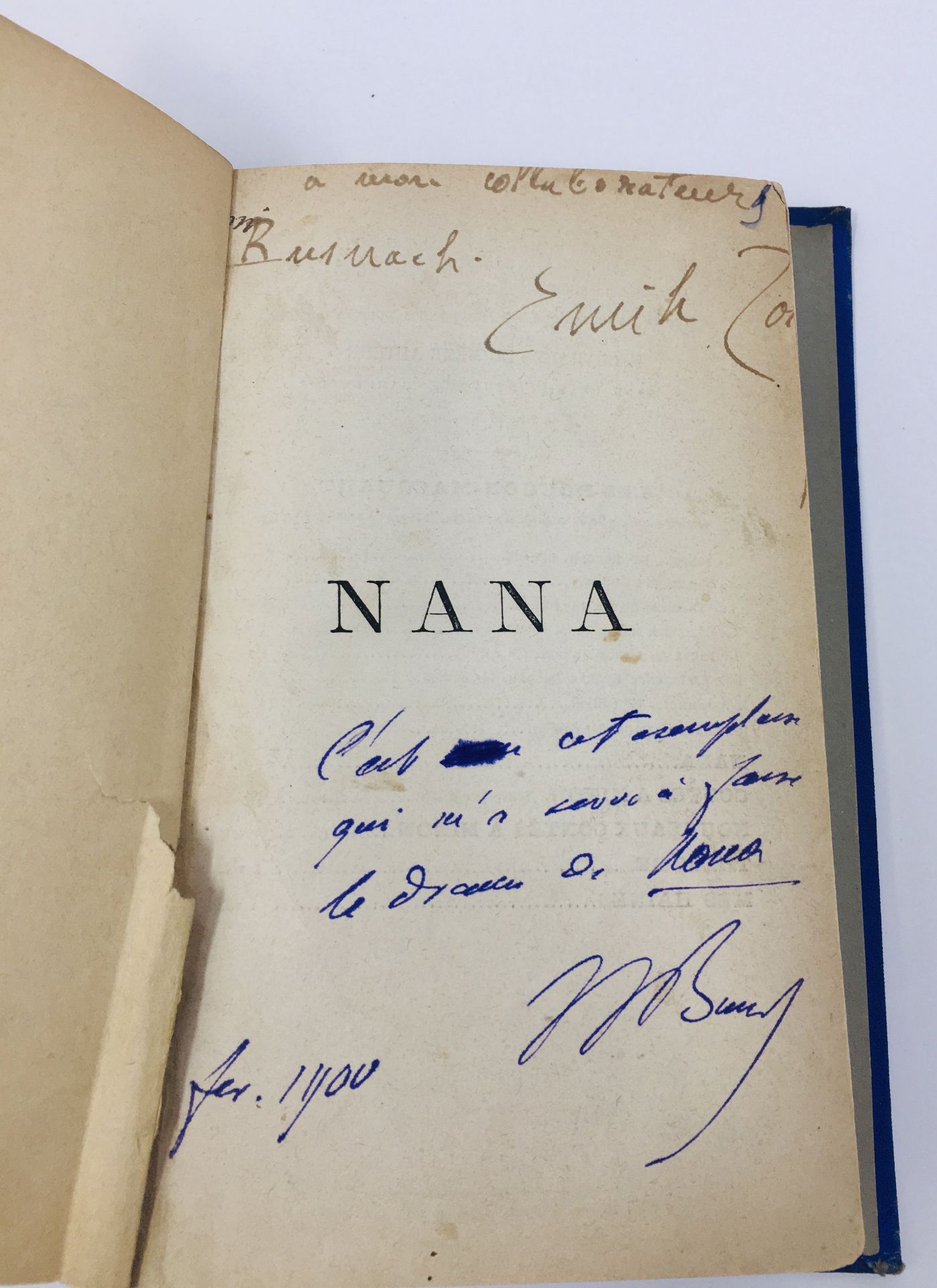 Emile Zola - Inscribed First Edition of Nana and a handwritten 4 page letter to M Charpentier - Image 7 of 12