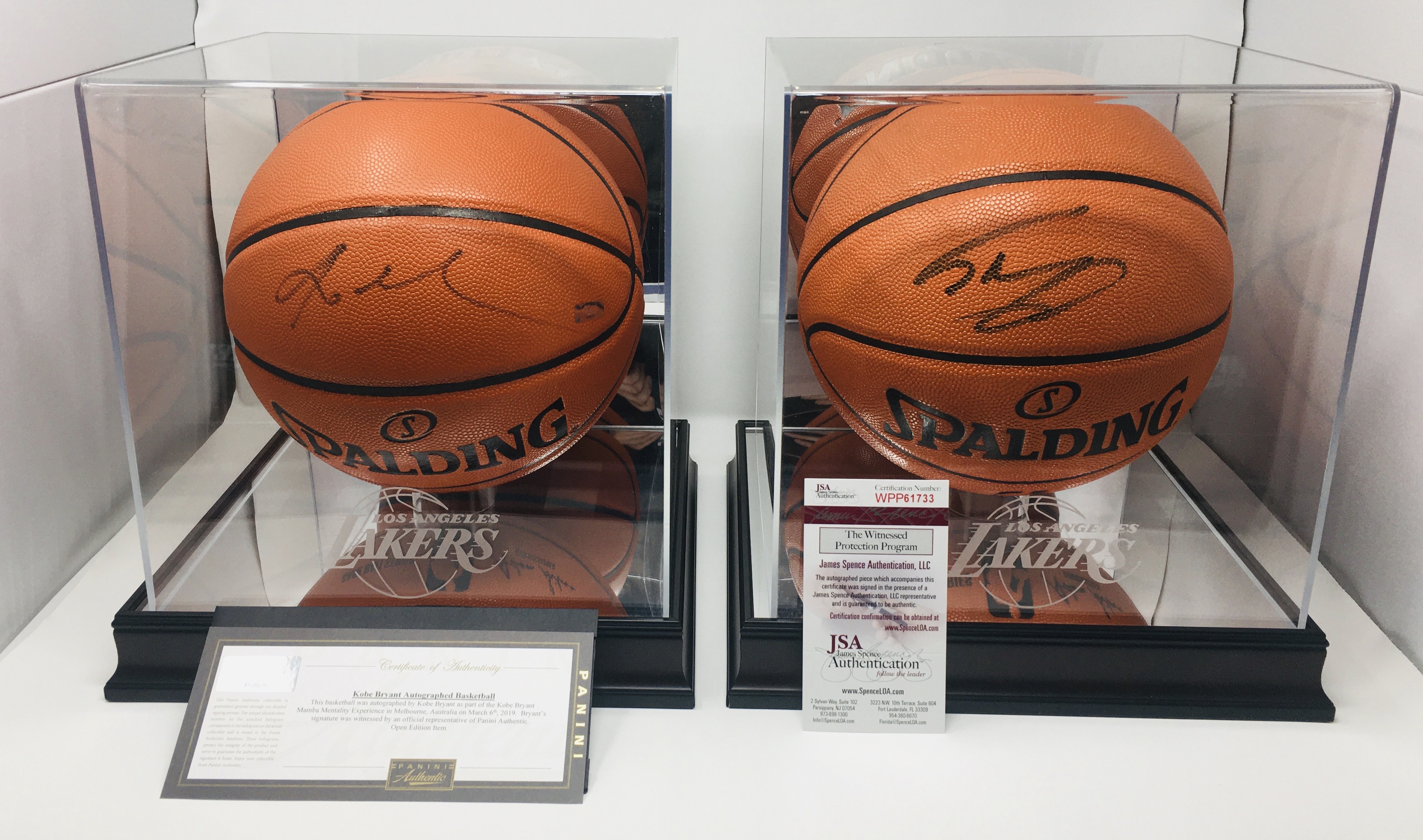 Kobe Bryant & Shaquille O'Neal Hand Signed Spalding Basketballs With Panini COA - Image 2 of 24